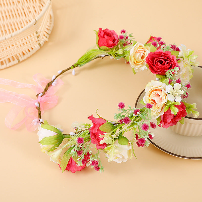 Wholesale Bride Fairy Simulation Gypsophila Flower Girls Hair Accessories Hair Band